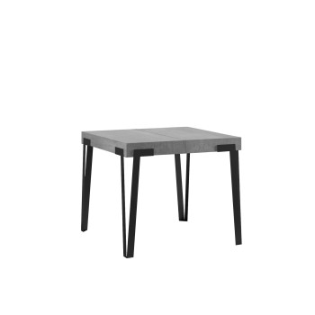 Table Rio - Table extensible 90x90/246 cm Rio Frêne Blanc structure Anthracite