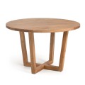 Table ronde Nahla en bois d'acacia massif finition naturelle Ø 120 cm