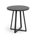 Table ronde Tella en terrazzo noir Ø 70 cm