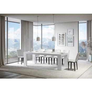 Roxell Premium Table - Table extensible 90x120/224 cm Roxell Premium Frêne Blanc