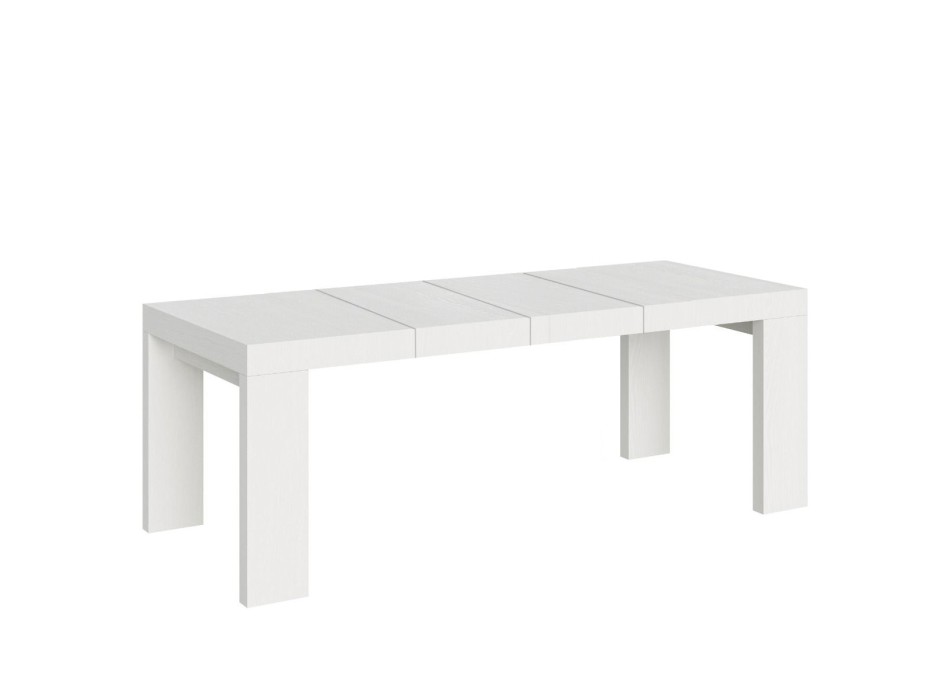 Roxell Premium Table - Table extensible 90x160/264 cm Roxell Premium Frêne Blanc