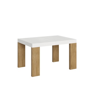 Roxell Table - Table extensible 90x130/390 cm Roxell Frêne Blanc