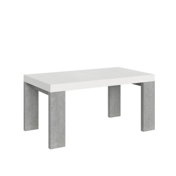 Roxell Table - Table extensible 90x160/420 cm Roxell Frêne Blanc