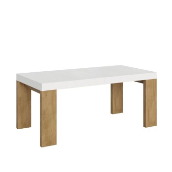 Roxell Table - Table extensible 90x180/440 cm Roxell Frêne Blanc