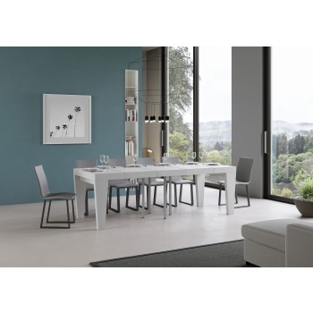 Spimbo Premium Table - Table extensible 90x90/246 cm Spimbo Premium Frêne Blanc