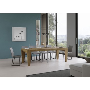 Spimbo Premium Table - Table extensible 90x90/246 cm Spimbo Premium Frêne Blanc