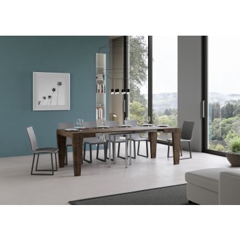 Spimbo Table - Table extensible 90x90/246 cm Spimbo Frêne Blanc