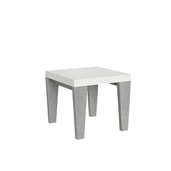 Spimbo Table - Table extensible 90x90/246 cm Spimbo Frêne Blanc