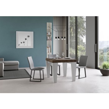 Spimbo Table - Table extensible 90x90/246 cm Spimbo Frêne Blanc