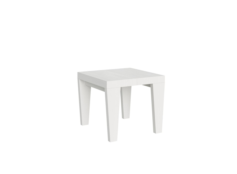 Spimbo Table - Table extensible 90x90/246 cm Spimbo Frêne Blanc