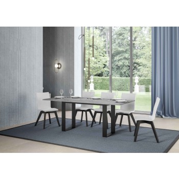 Tecno Double Table - Table ouvrante 120/200x45/90 cm Tecno Double Chêne Nature Structure Anthracite