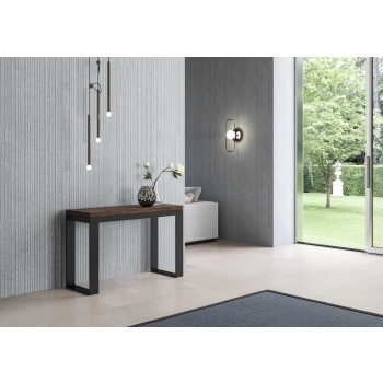 Tecno Double Table - Table ouvrante 120/200x45/90 cm Tecno Double Chêne Nature Structure Anthracite