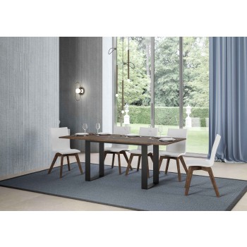 Tecno Double Table - Table ouvrante 120/200x45/90 cm Tecno Double Chêne Nature Structure Anthracite