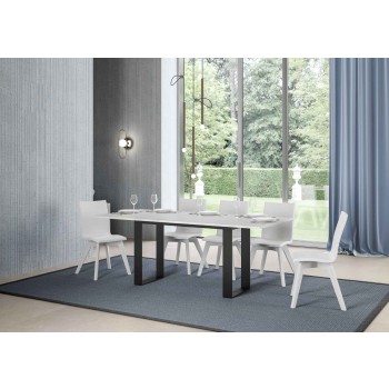 Tecno Double Table - Table ouvrante 120/200x45/90 cm Tecno Double Chêne Nature Structure Anthracite