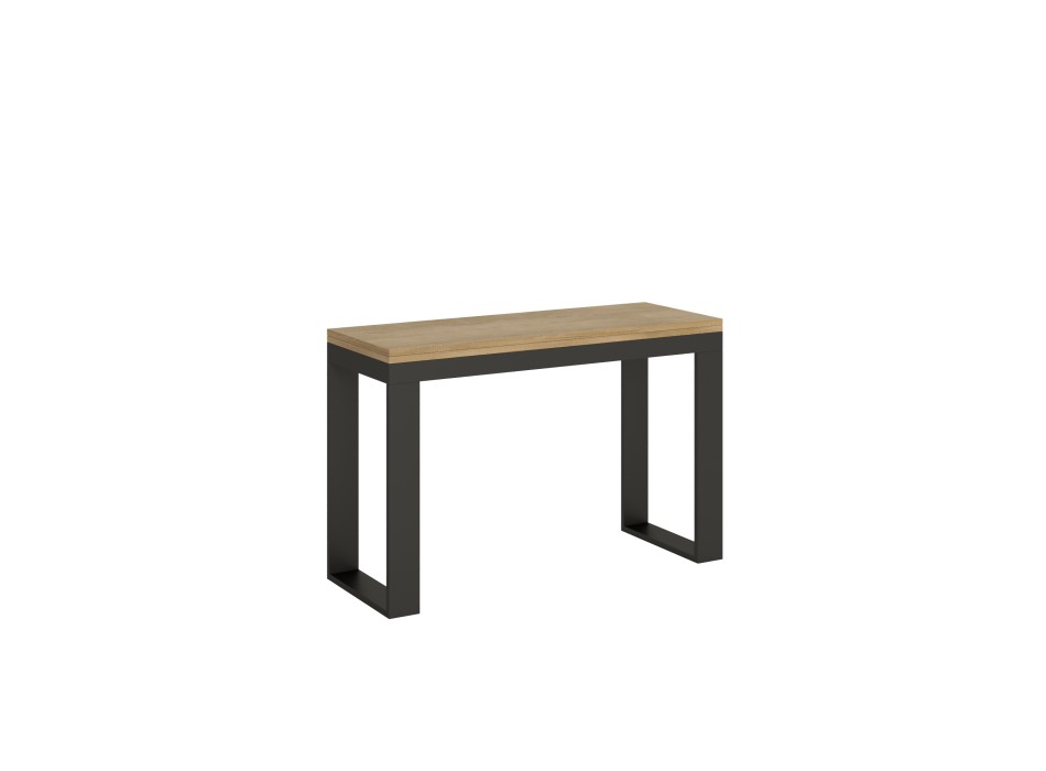 Tecno Double Table - Table ouvrante 120/200x45/90 cm Tecno Double Chêne Nature Structure Anthracite