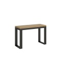 Table ouvrante 120/200x45/90 cm Tecno Double structure Anthracite