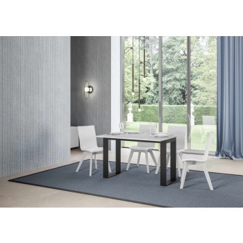 Table Double Tecno - Table ouvrante 120x45/90 cm Tecno Double Chêne Nature Structure Anthracite