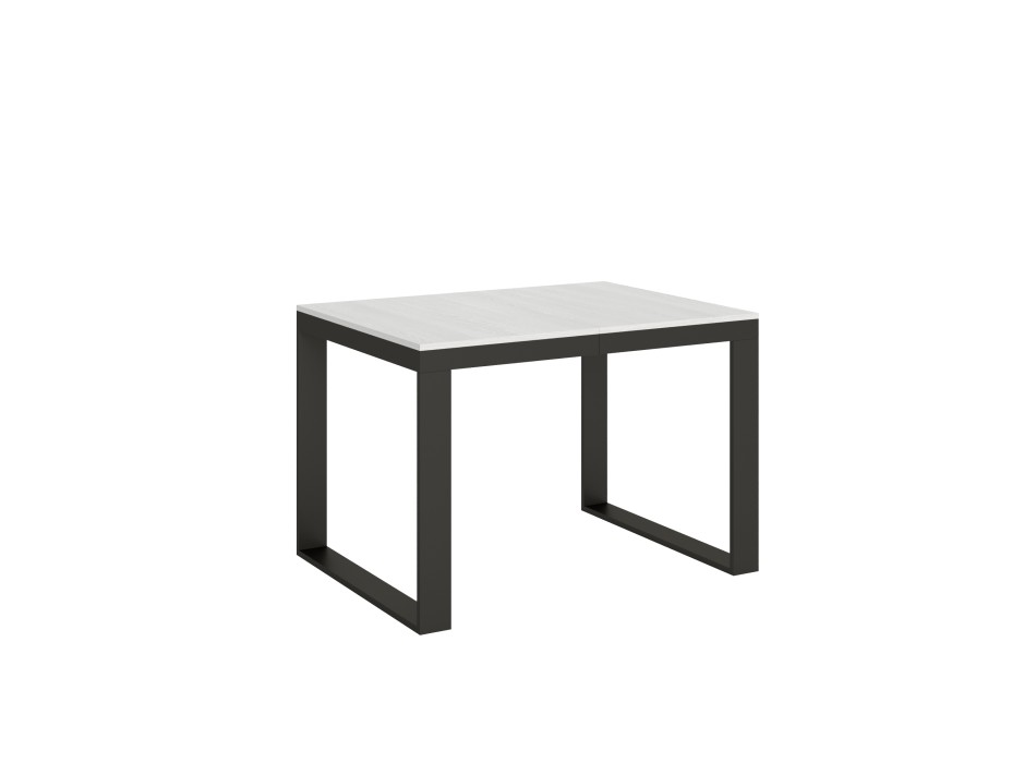 Table Tecno Evolution - Table extensible 90x120/224 cm Tecno Evolution Frêne Blanc Structure Anthracite