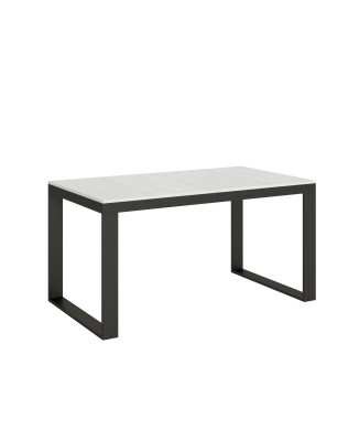 Table Tecno Evolution - Table extensible 90x160/264 cm Tecno Evolution Frêne Blanc Structure Anthracite