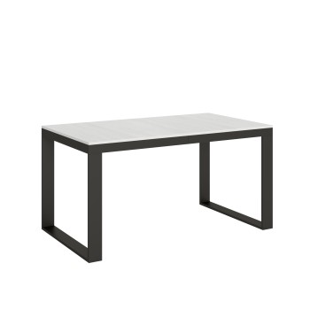 Table Tecno Evolution - Table extensible 90x160/264 cm Tecno Evolution Frêne Blanc Structure Anthracite