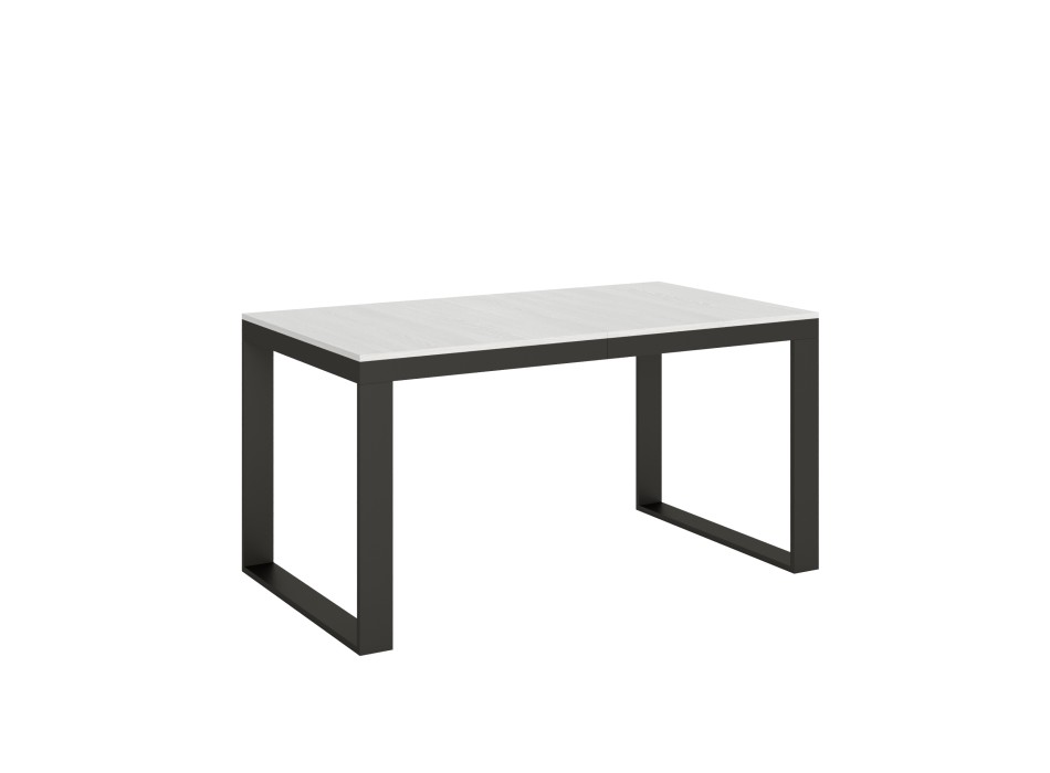 Table Tecno Evolution - Table extensible 90x160/264 cm Tecno Evolution Frêne Blanc Structure Anthracite