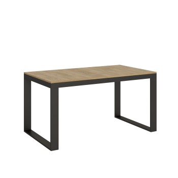 Table Tecno Evolution - Table extensible 90x160/420 cm Tecno Evolution Frêne Blanc Structure Anthracite