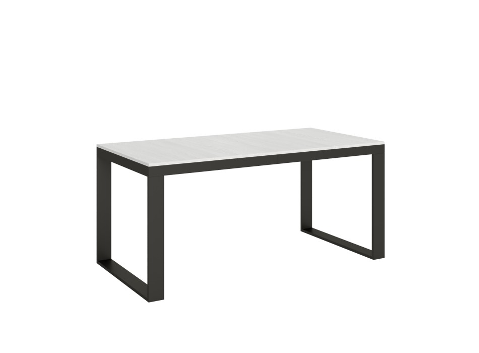 Table Tecno Evolution - Table extensible 90x180/284 cm Tecno Evolution Frêne Blanc Structure Anthracite