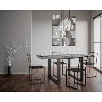 Table Tecno Libra - Table ouvrante 90x90/180 cm Tecno Libra Chêne Nature Structure Anthracite