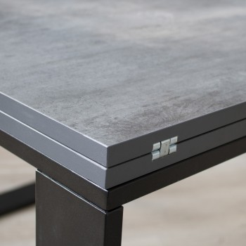 Table Tecno Libra - Table ouvrante 90x90/180 cm Tecno Libra Chêne Nature Structure Anthracite