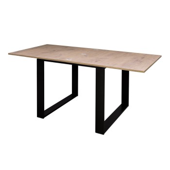 Table Tecno Libra - Table ouvrante 90x90/180 cm Tecno Libra Chêne Nature Structure Anthracite