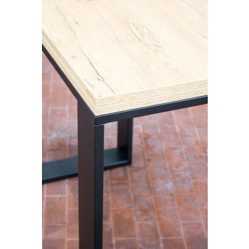 Table Tecno Libra - Table ouvrante 90x90/180 cm Tecno Libra Chêne Nature Structure Anthracite