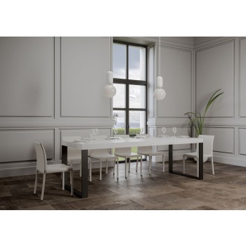 Tecno Premium Table - Table extensible 90x120/224 cm Tecno Premium Frêne Blanc