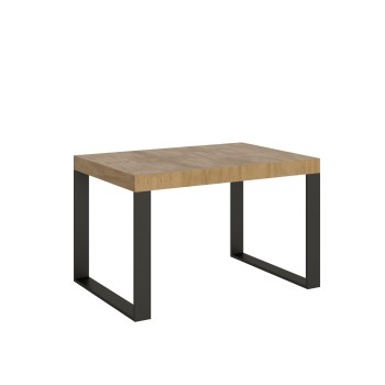 Table Tecno Premium - Table extensible 90x130/390 cm Tecno Premium Frêne Blanc Structure Anthracite