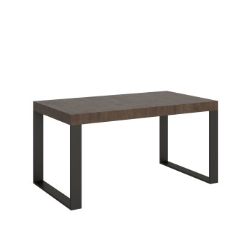 Table Tecno Premium - Table extensible 90x160/264 cm Tecno Premium Frêne Blanc Structure Anthracite