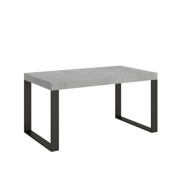 Table Tecno Premium - Table extensible 90x160/420 cm Tecno Premium Frêne Blanc Structure Anthracite