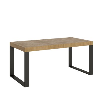 Table Tecno Premium - Table extensible 90x180/284 cm Tecno Premium Frêne Blanc Structure Anthracite