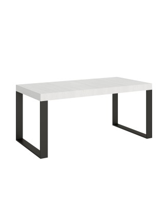 Table Tecno Premium - Table extensible 90x180/284 cm Tecno Premium Frêne Blanc Structure Anthracite