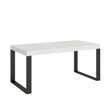 Table Tecno Premium - Table extensible 90x180/284 cm Tecno Premium Frêne Blanc Structure Anthracite