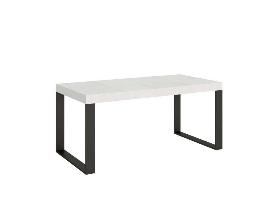 Table Tecno Premium - Table extensible 90x180/284 cm Tecno Premium Frêne Blanc Structure Anthracite