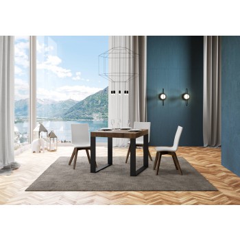 Tecno Premium Table - Table extensible 90x90/246 cm Tecno Premium Frêne Blanc