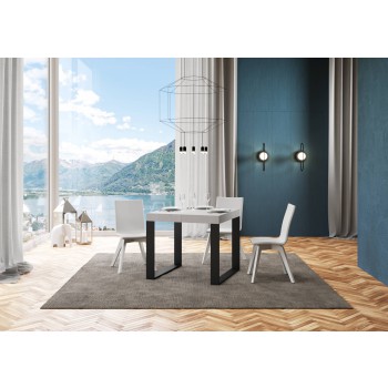 Tecno Premium Table - Table extensible 90x90/246 cm Tecno Premium Frêne Blanc