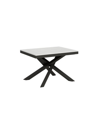 Table Volantis Evolution structure Anthracite - Table extensible 90x120/224 cm Volantis Evolution Frêne Blanc structure Anthracite