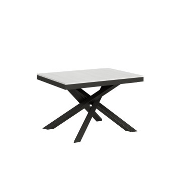 Table Volantis Evolution structure Anthracite - Table extensible 90x120/224 cm Volantis Evolution Frêne Blanc structure Anthracite