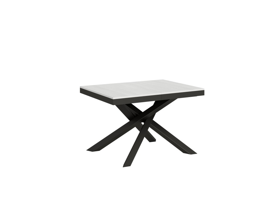 Table Volantis Evolution structure Anthracite - Table extensible 90x120/224 cm Volantis Evolution Frêne Blanc structure Anthracite