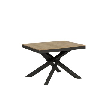 Table Volantis Evolution structure Anthracite - Table extensible 90x120/380 cm Volantis Evolution Frêne Blanc structure Anthracite