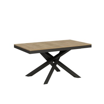 Table Volantis Evolution structure Anthracite - Table extensible 90x160/264 cm Volantis Evolution Frêne Blanc structure Anthracite