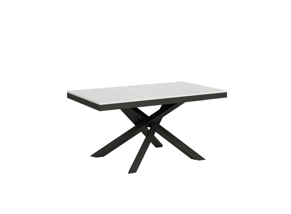 Table Volantis Evolution structure Anthracite - Table extensible 90x160/264 cm Volantis Evolution Frêne Blanc structure Anthracite