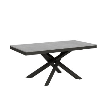 Table Volantis Evolution structure Anthracite - Table extensible 90x180/284 cm Volantis Evolution Frêne Blanc structure Anthracite