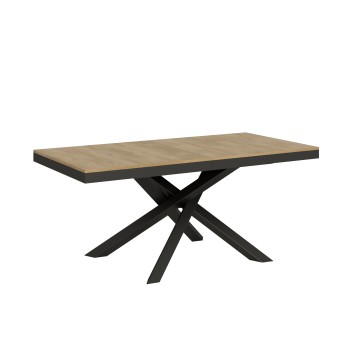 Table Volantis Evolution structure Anthracite - Table extensible 90x180/284 cm Volantis Evolution Frêne Blanc structure Anthracite