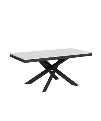 Table Volantis Evolution structure Anthracite - Table extensible 90x180/284 cm Volantis Evolution Frêne Blanc structure Anthracite